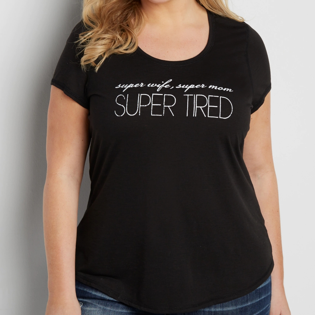 Graphic TShirt Super Wife Super Mom Super Tired